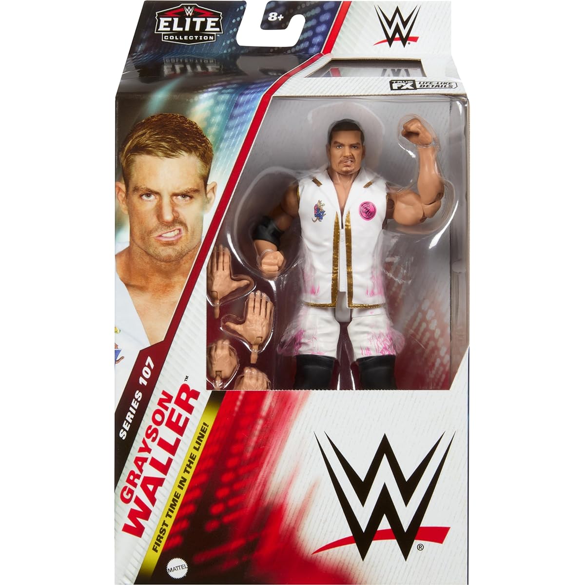 WWE Elite Action Figure & Accessories 6-Inch Collectible Grayson Waller with 25 Articulation Points, Authentic Look, Interchangeable Hands