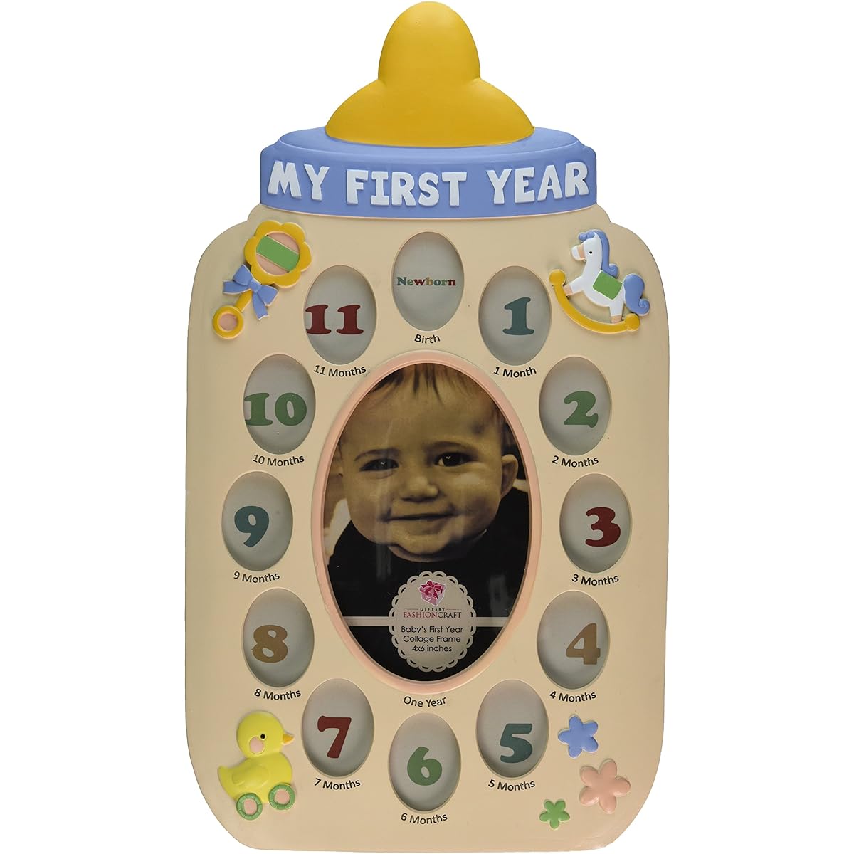 My First Year Baby Bottle Collage Frame 15" x 8.5" 12819