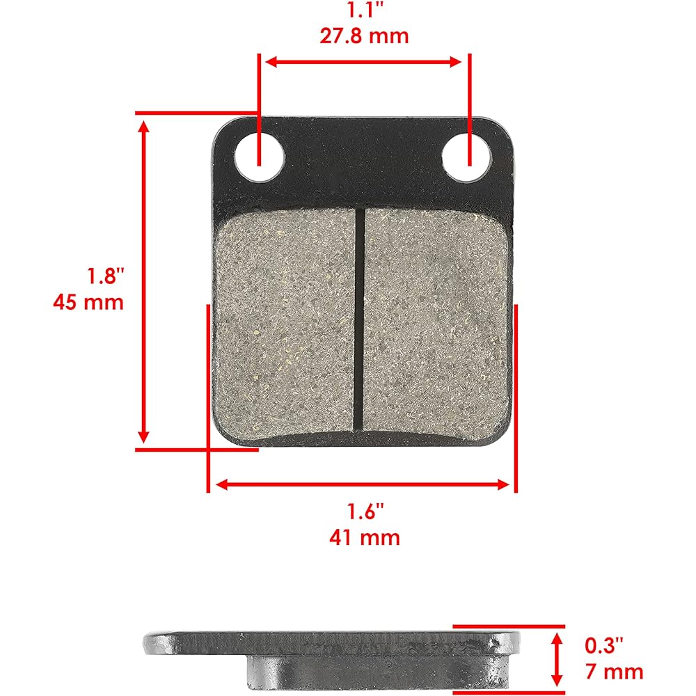 Caltric Front & Rear Brake Pad Shoes Compatible with Yamaha Bear Tracker 250 Yfm250 Yfm-250 Yfm 250 2000-2004