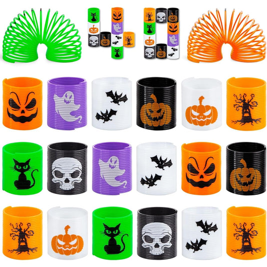 AMOR PRESENT Halloween Coil Springs for Kids 40pcs Magic Springs Toys Halloween Party Goodie Bag Stuffing Party Favors Treat Bag Gift