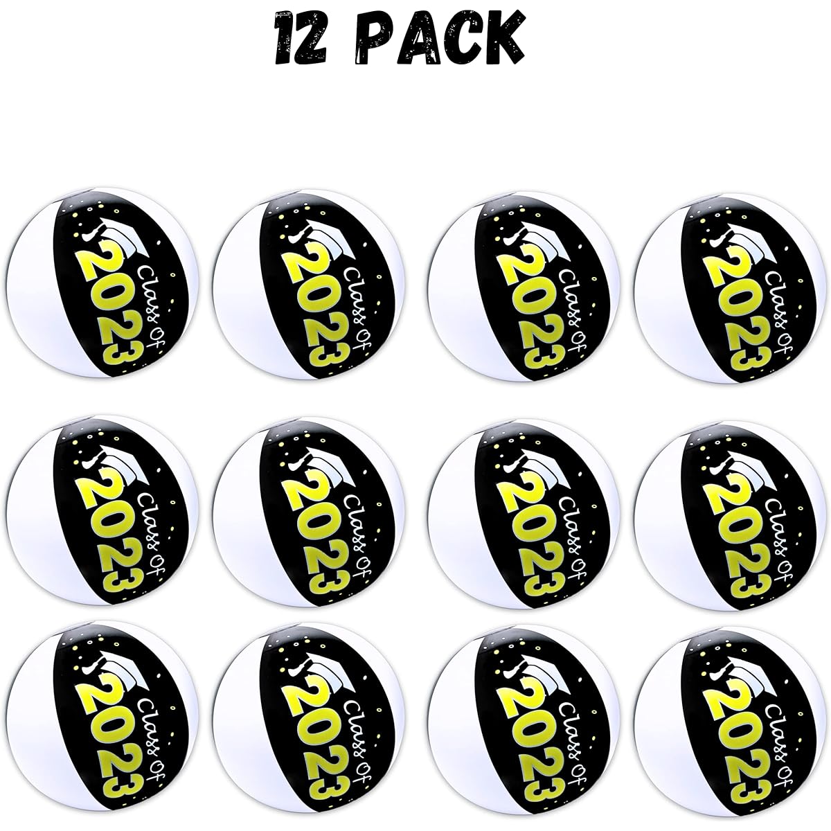 12 Pcs Graduation Beach Balls Class of 2022 - Graduation Party Favors, Grad Party Supplies 2022, Kindergarten Graduation Party Favors Gifts for Kids Seniors Teens Adults by 4E's Novelty