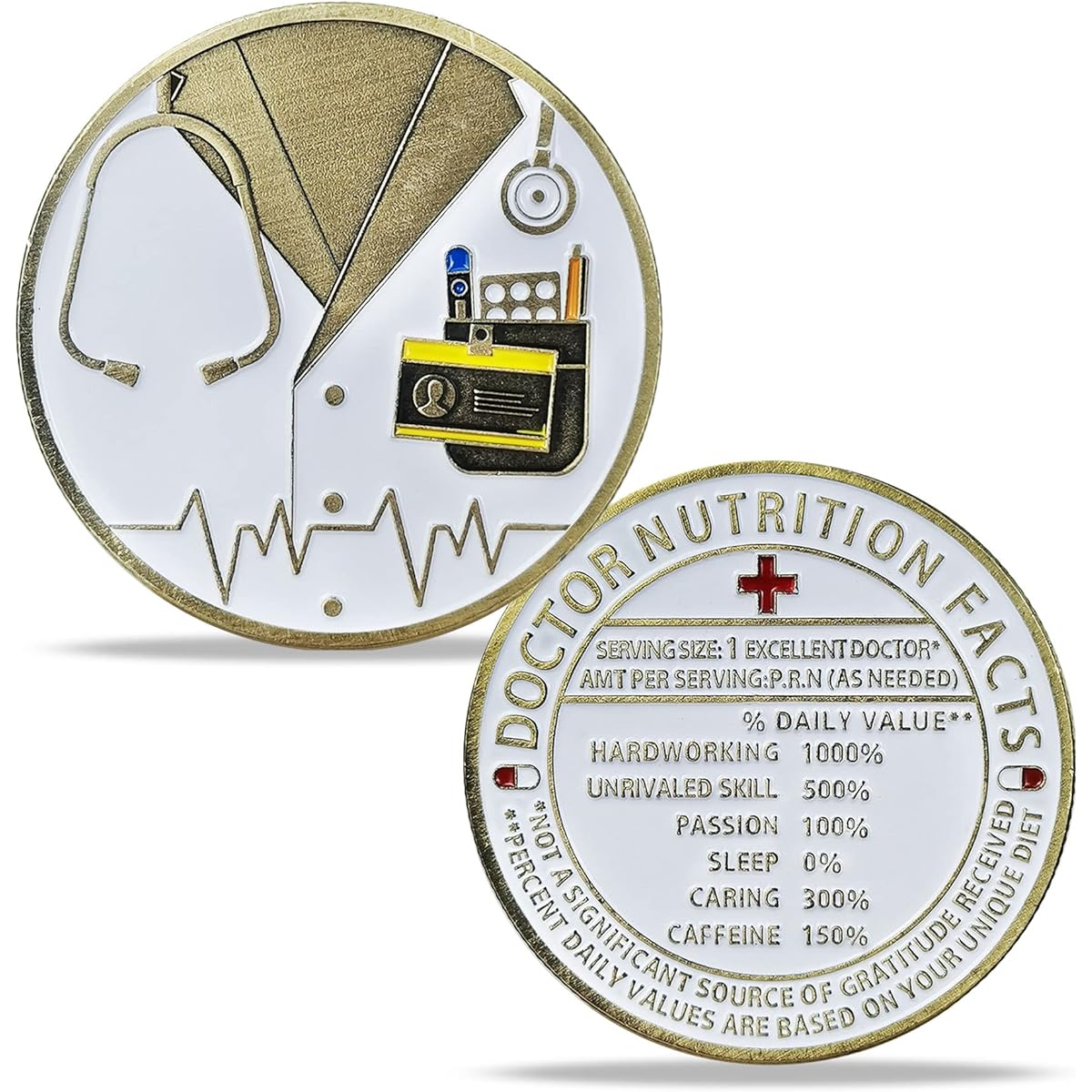 Doctor Nutrition Facts Coin Doctor Appreciation Gift Token