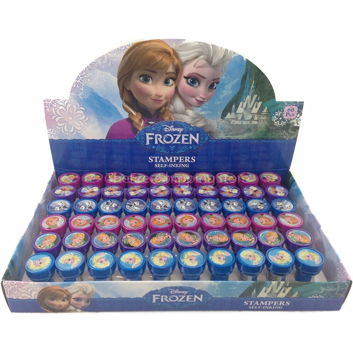 Frozen Anna, Elsa and Olaf Stamps Self Inking Birthday Party Favors 12pcs