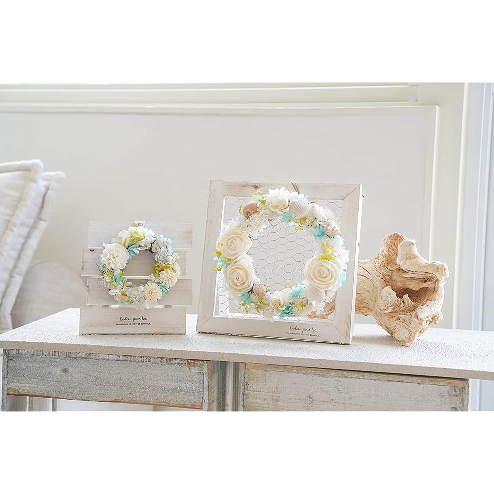 Paseo Shell Sola Wreath Stand Set White L KD-163L