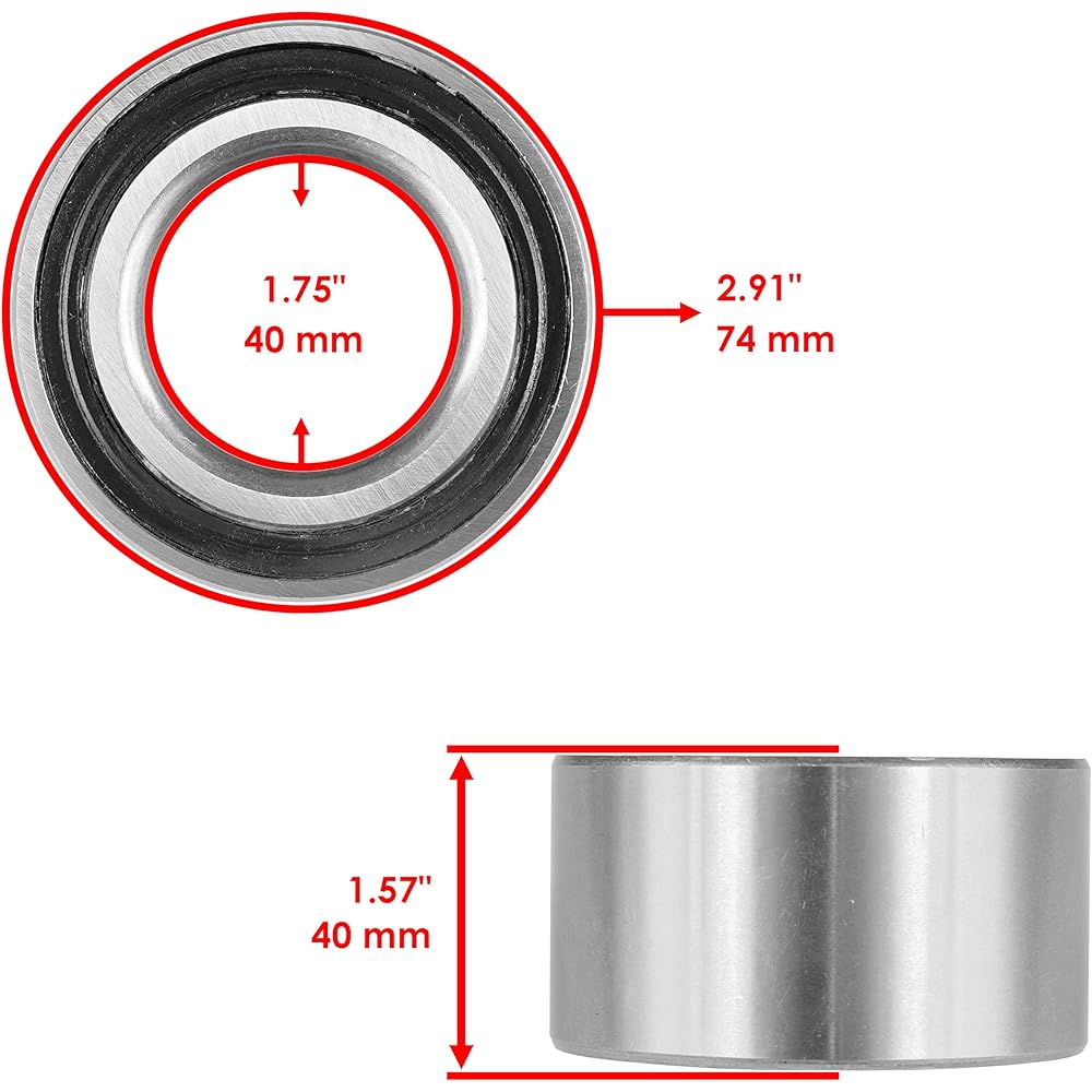 Caltric Rear Left and Right CV Joint Axle with Bearing Compatible with Polaris Sportsman 570 Efi 2014