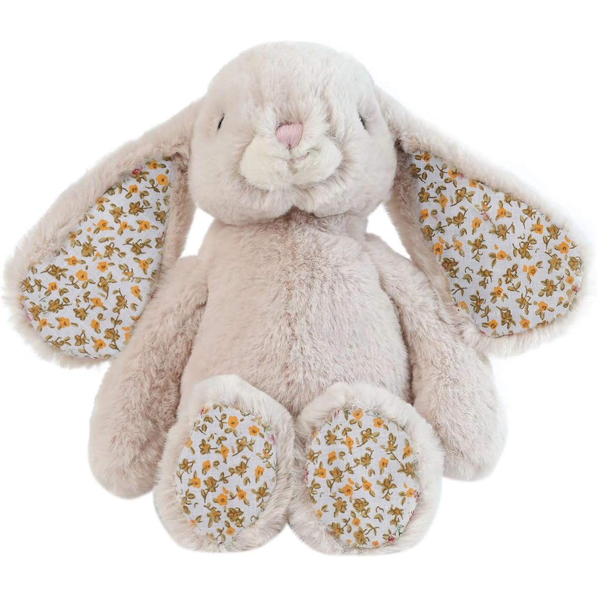 Dilly dudu Blossom Stuffed Bunny Plush Toy 10 Inch Beige