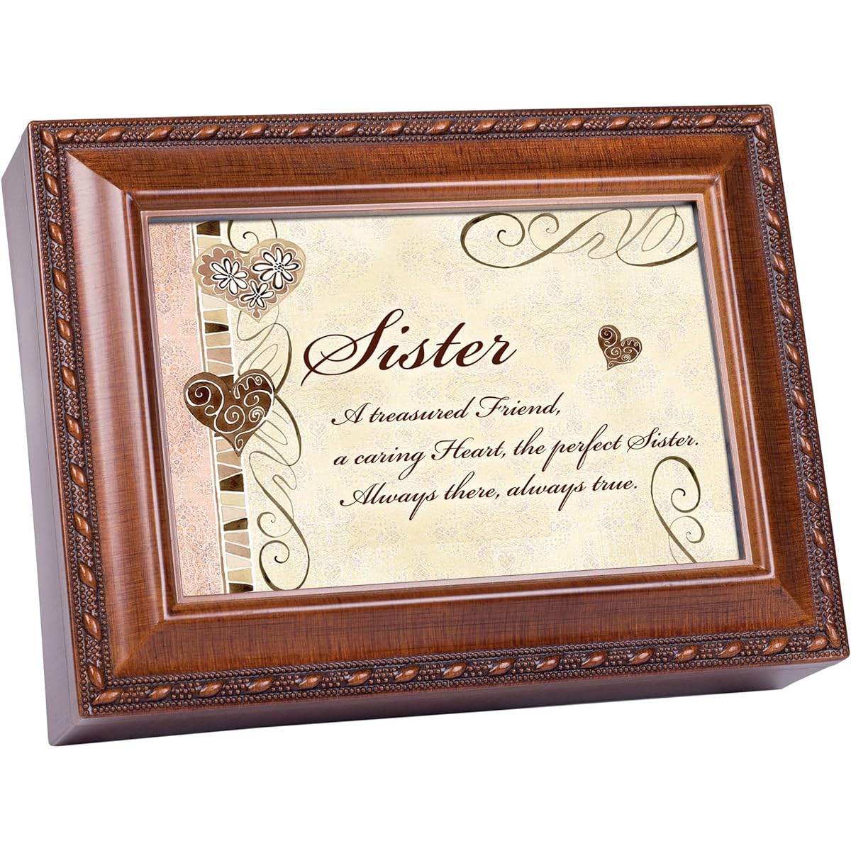Sister Cottage Garden Woodgrain Traditional Music BoxPlays Wind Beneath My Wings