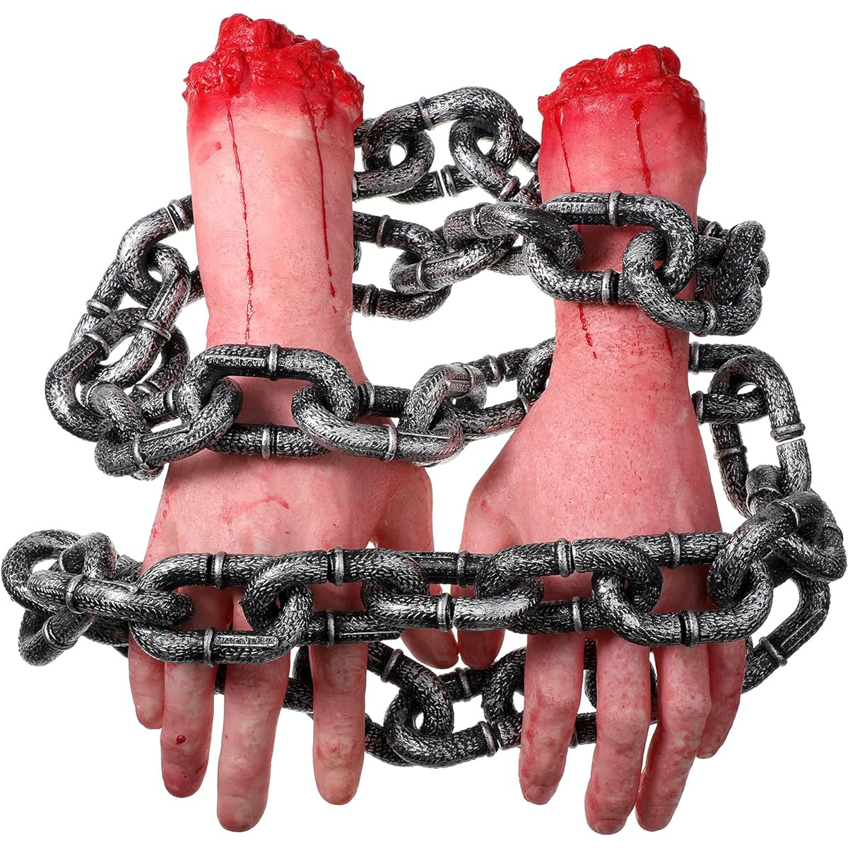 Scary Halloween Decoration Set,Human Arm Hand Corpse Parts Decoration with 6ft Halloween Chain for Halloween Holiday Theme Party Costume Supplies