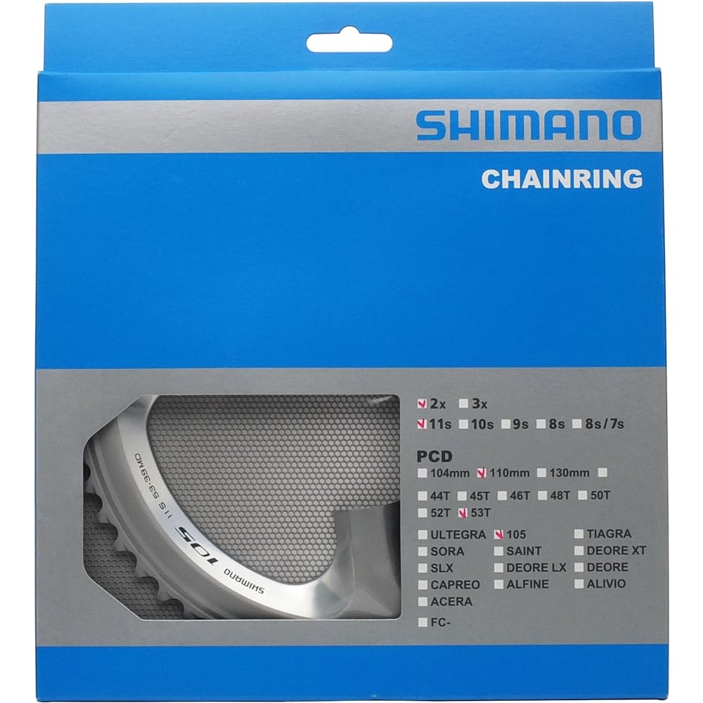 SHIMANO chainring with hook teeth 53T-MD (for 53-39T) Y1PH98