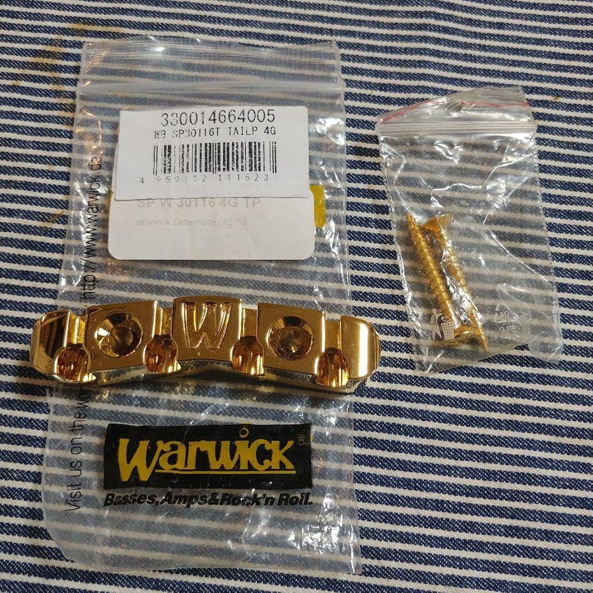 Genuine Warwick 4-string bass tailpiece