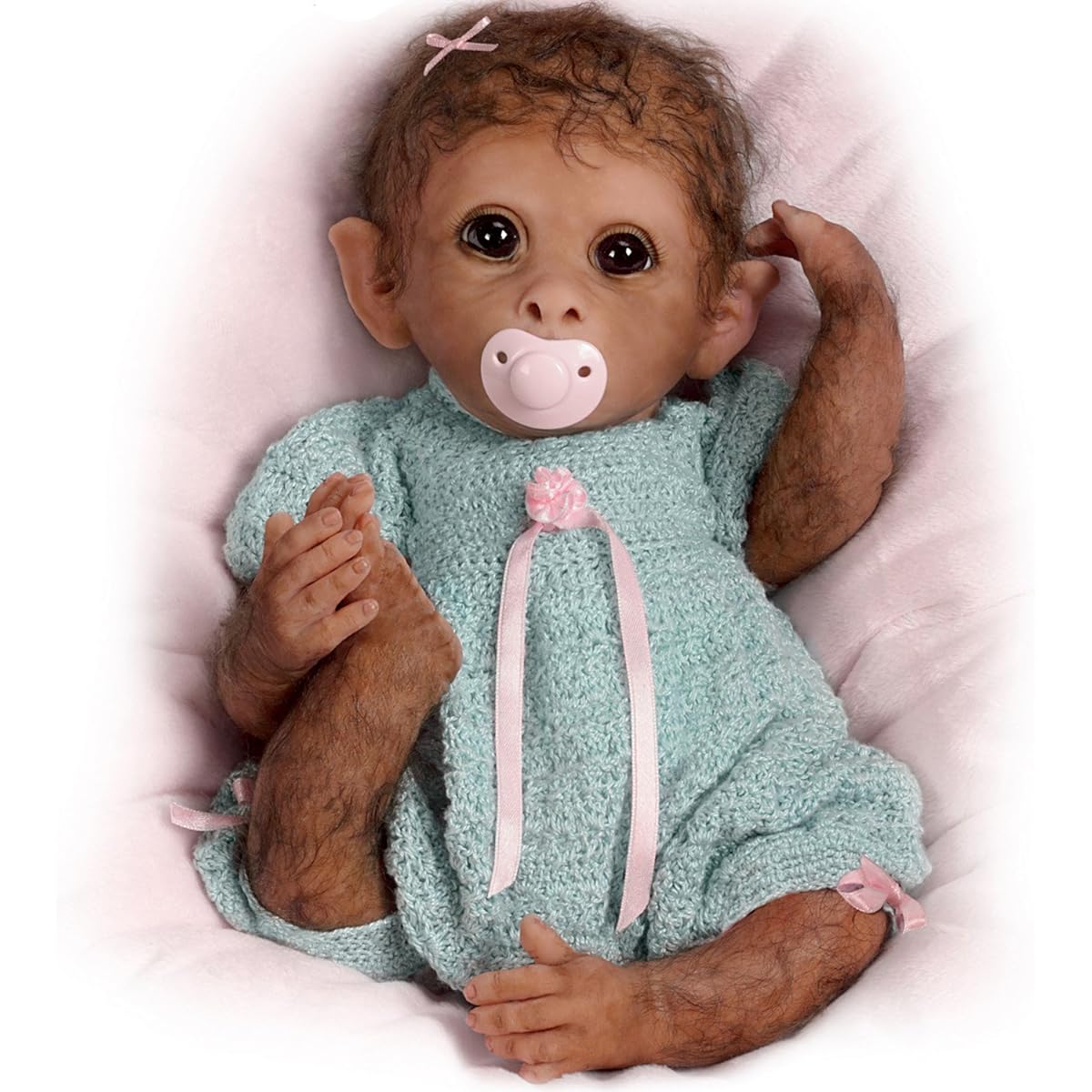 So Truly Real Weighted And Fully Poseable Baby Monkey Doll by Linda Murray by The Ashton-Drake Gallery by The Ashton-Drake Gallery