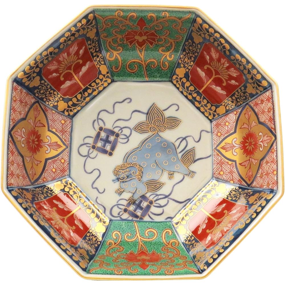 Ishimaru Ceramics (HASAMI Porcelain) Hasami Ware Rinkurou Kiln Gorgeous Old Imari Style Deposit Bowl Window Flower Painting 009089-656