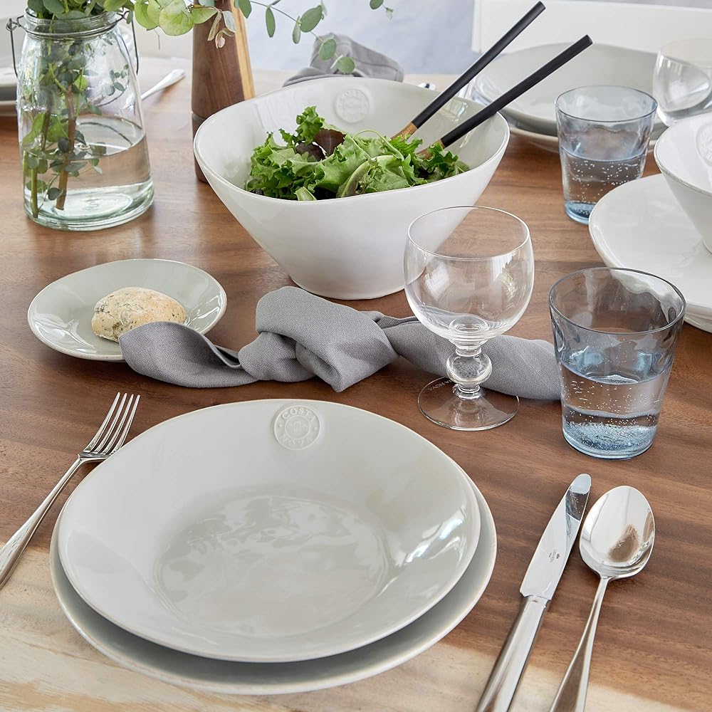 [Regular Imported Product] Costa Nova Nova Plate Large Plate Charger Plate Approx. 33cm Sand Gray Dishwasher Safe Microwave Safe NOP331SG