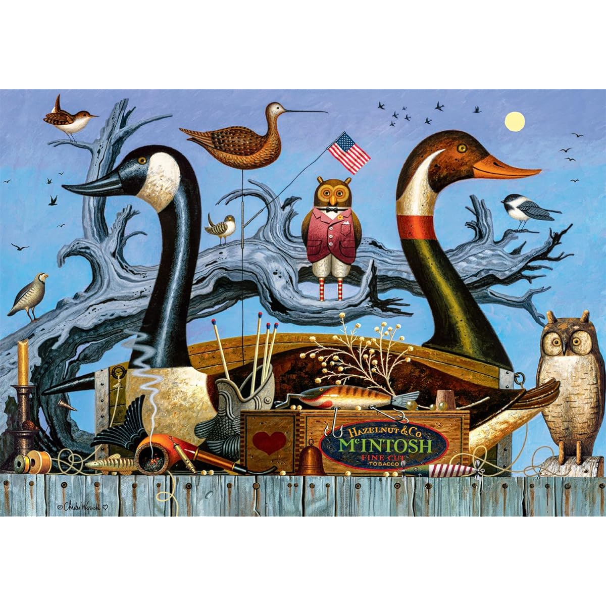 Buffalo Games - Charles Wysocki - Lure of the Hunter - 300 Large Piece Jigsaw Puzzle for Adults, Challenging Puzzle, Perfect for Game Night - Finished Size 21.25 x 15.00