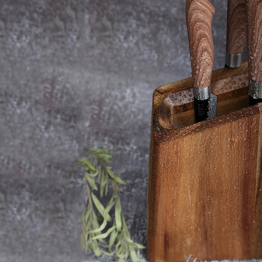 Resafy Magnetic Knife Wooden Block Holder Rack Magnetic Stand Strong Reinforced Magnet Kimbu Strip