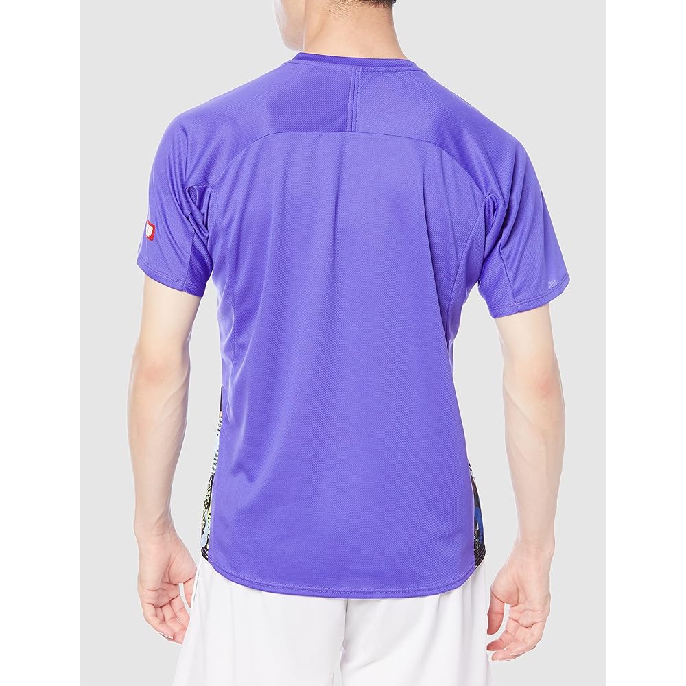 [Mizuno] Table Tennis Wear Game Shirt V-Neck Short Sleeve Sweat Absorbent Quick Drying JTTA Red 82JA1501