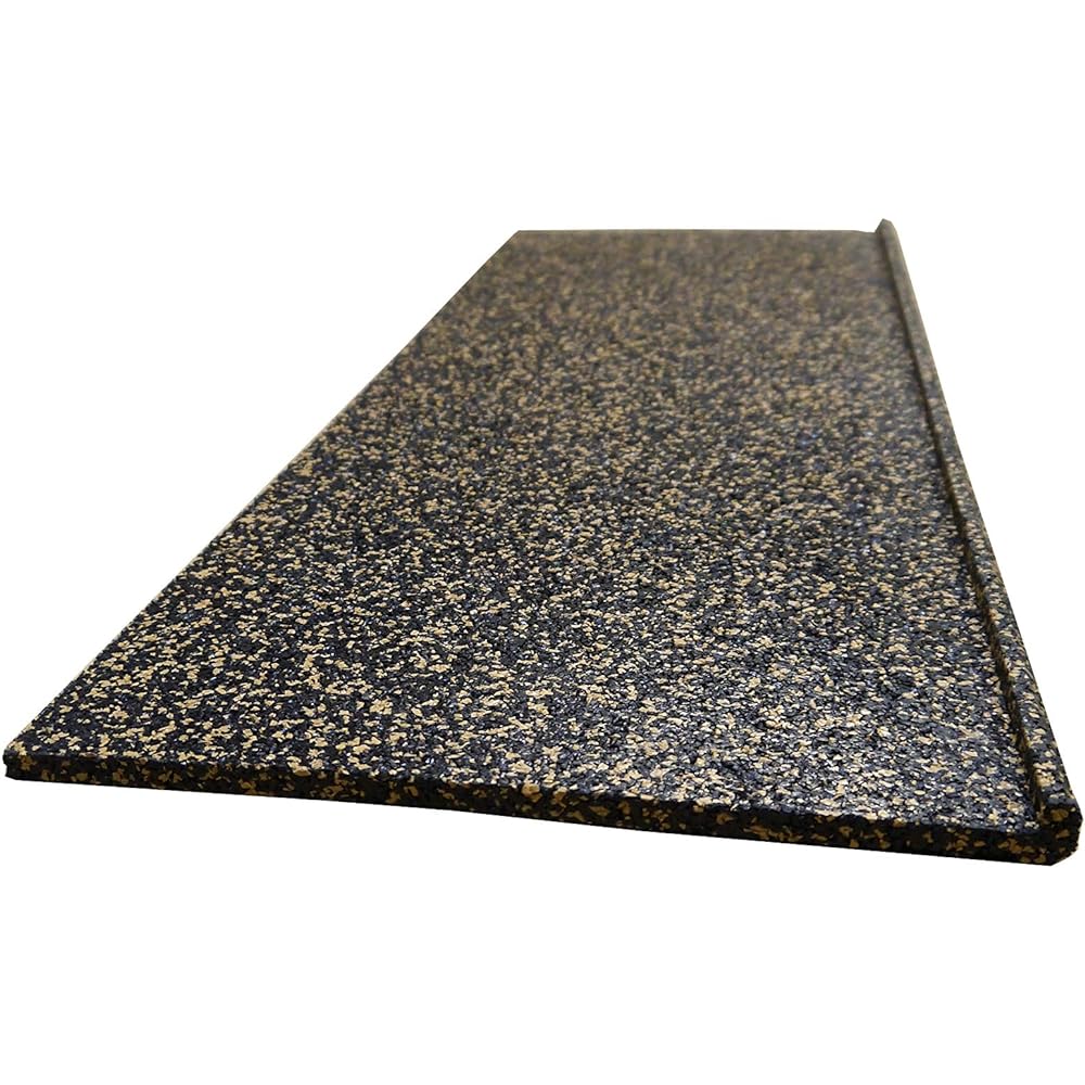 D&D Company (DDCQA) Rubber Chip Mat Heart Rubber Chip Mat with L Steps for Stairs [2 Colors] GML309LIB Light Beige Black Depth: 31cm Height: 1 (L part 2) cm Width: 90cm
