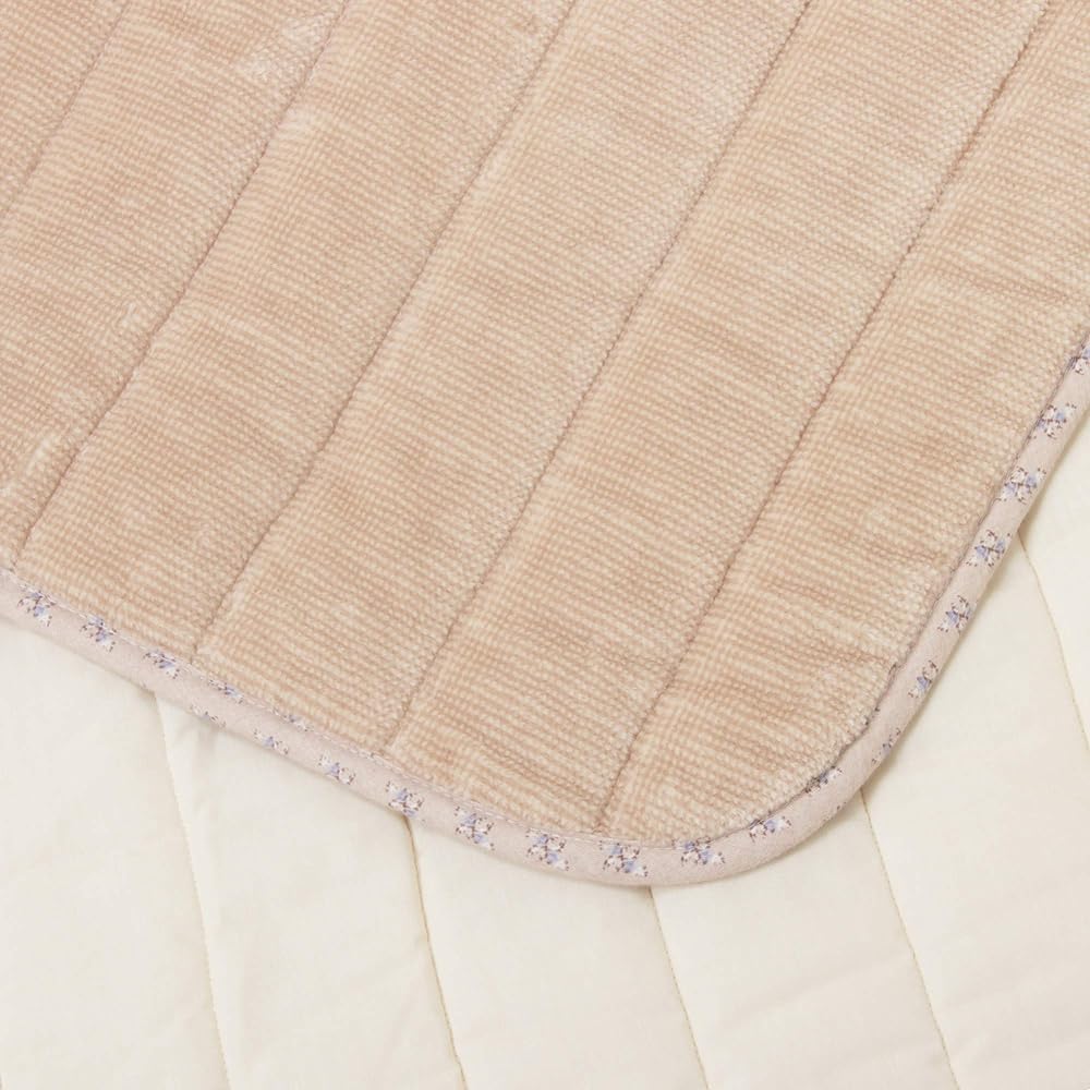 nishikawa [Nishikawa] Mat Beige Double Made in Japan Highly Durable Rubber Cotton Itelier Natural Print Pattern PM28142050BE