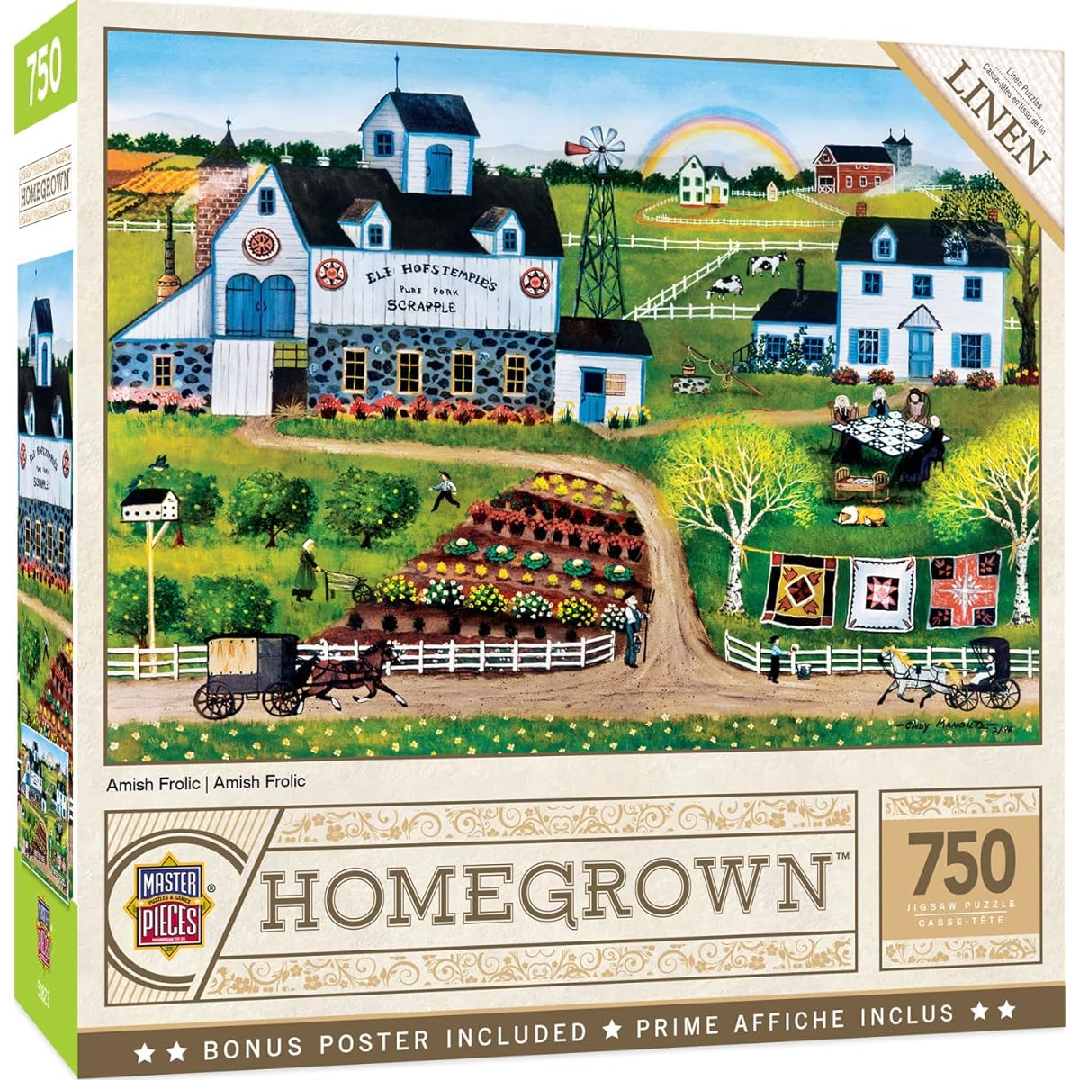 Masterpieces 750 Piece Jigsaw Puzzle for Adults and Families - Amish Frolic - 18"x24"