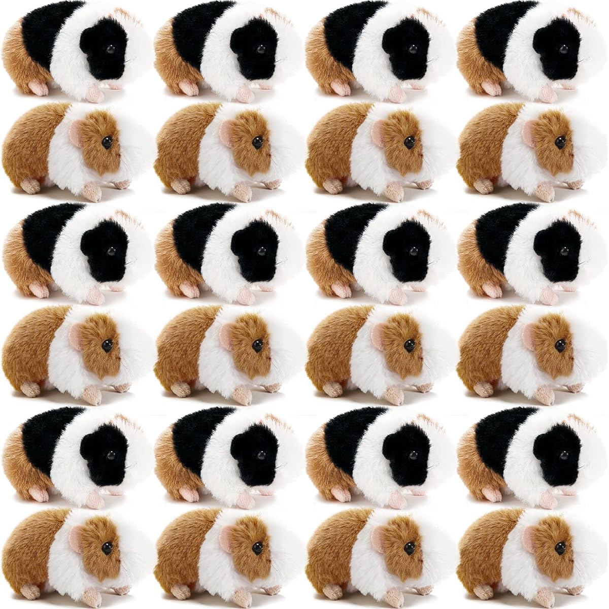 24pcs Guinea Pig Stuffed Animals Bulk Stuffed Animals Guinea Pig Small Fluffy Stuffed Animals with Chain for Kids and Students Party Favors Goodie Bag Fillers Carnival Favors Christmas Birthday Gifts 4 Inch