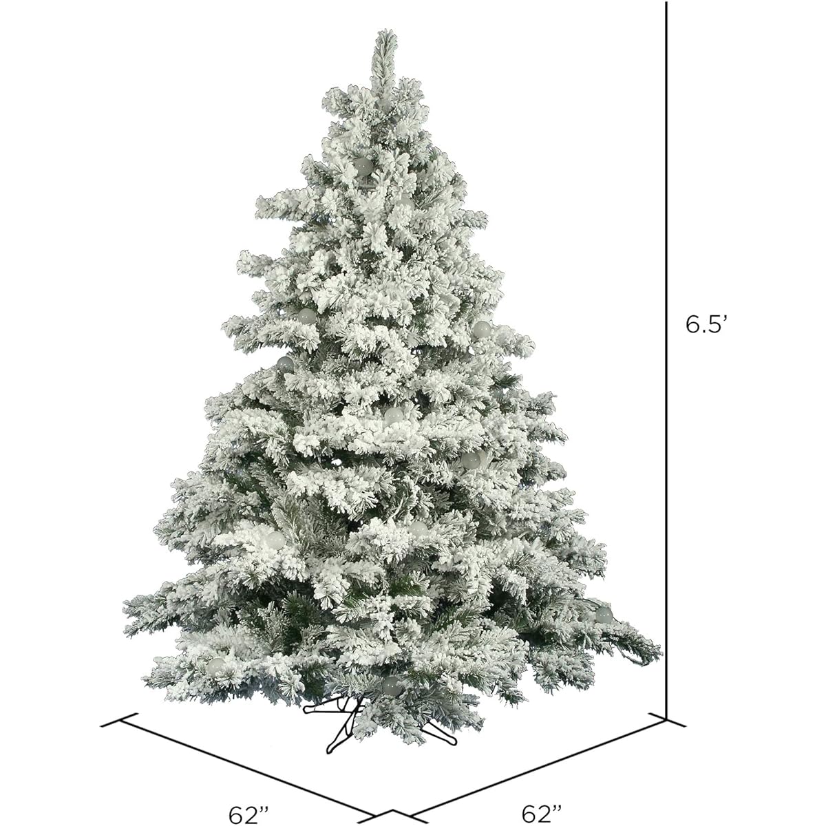 Vickerman Flocked Alaskan Christmas Tree without Lights L A806365