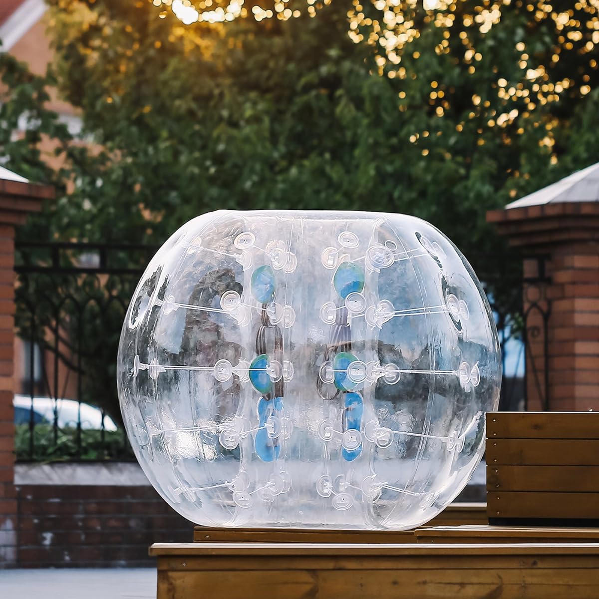 Orangea Inflatable Bumper Ball Diameter 1.2m 1.5m Bubble Soccer Ball 0.8mm PVC Transparent Material Zorb Ball for Adults and Kids