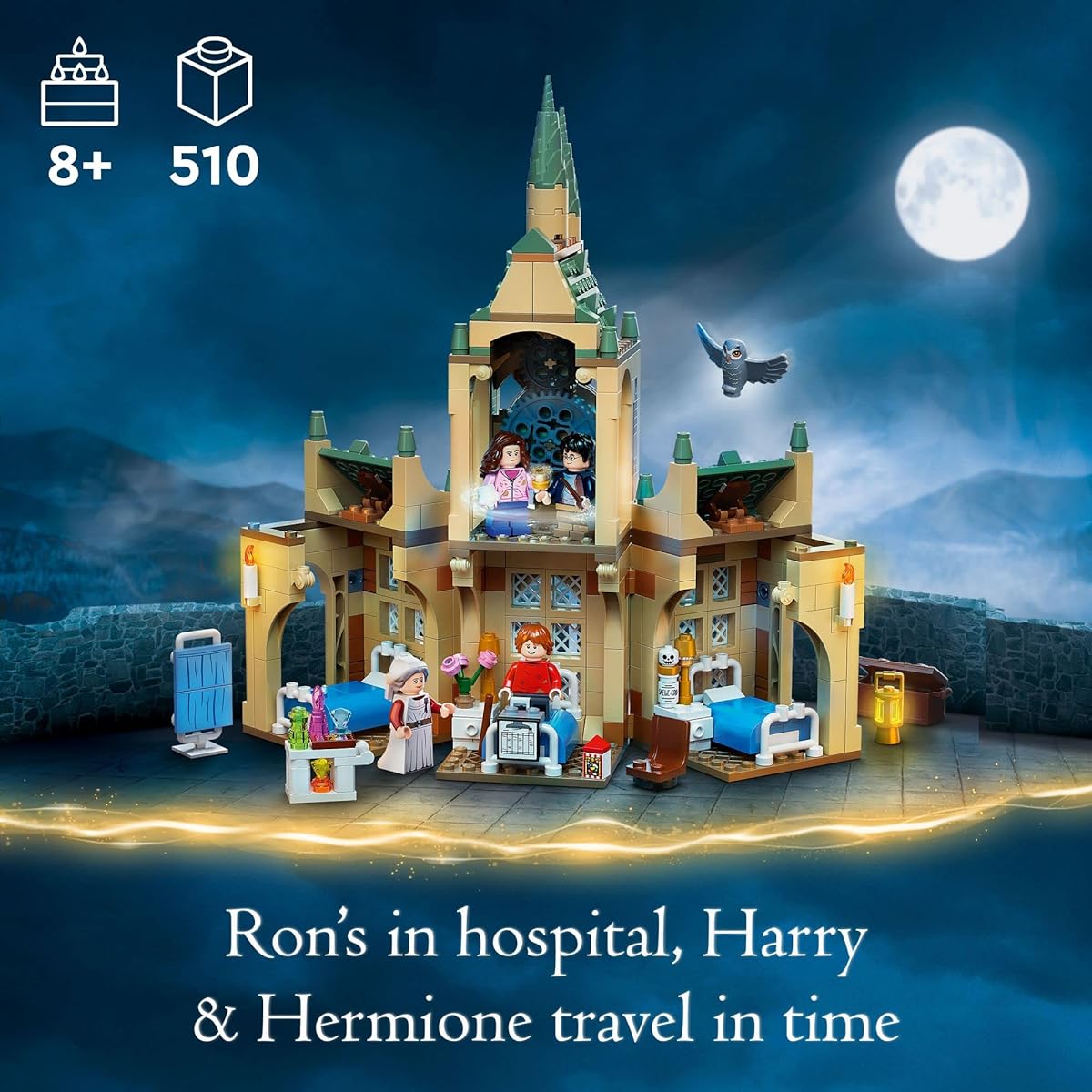 LEGO Harry Potter Hogwarts Hospital Wing 76398 Building Kit; Cool, Collectible, Magical Gift for Kids Ages 8+ (510 Pieces)