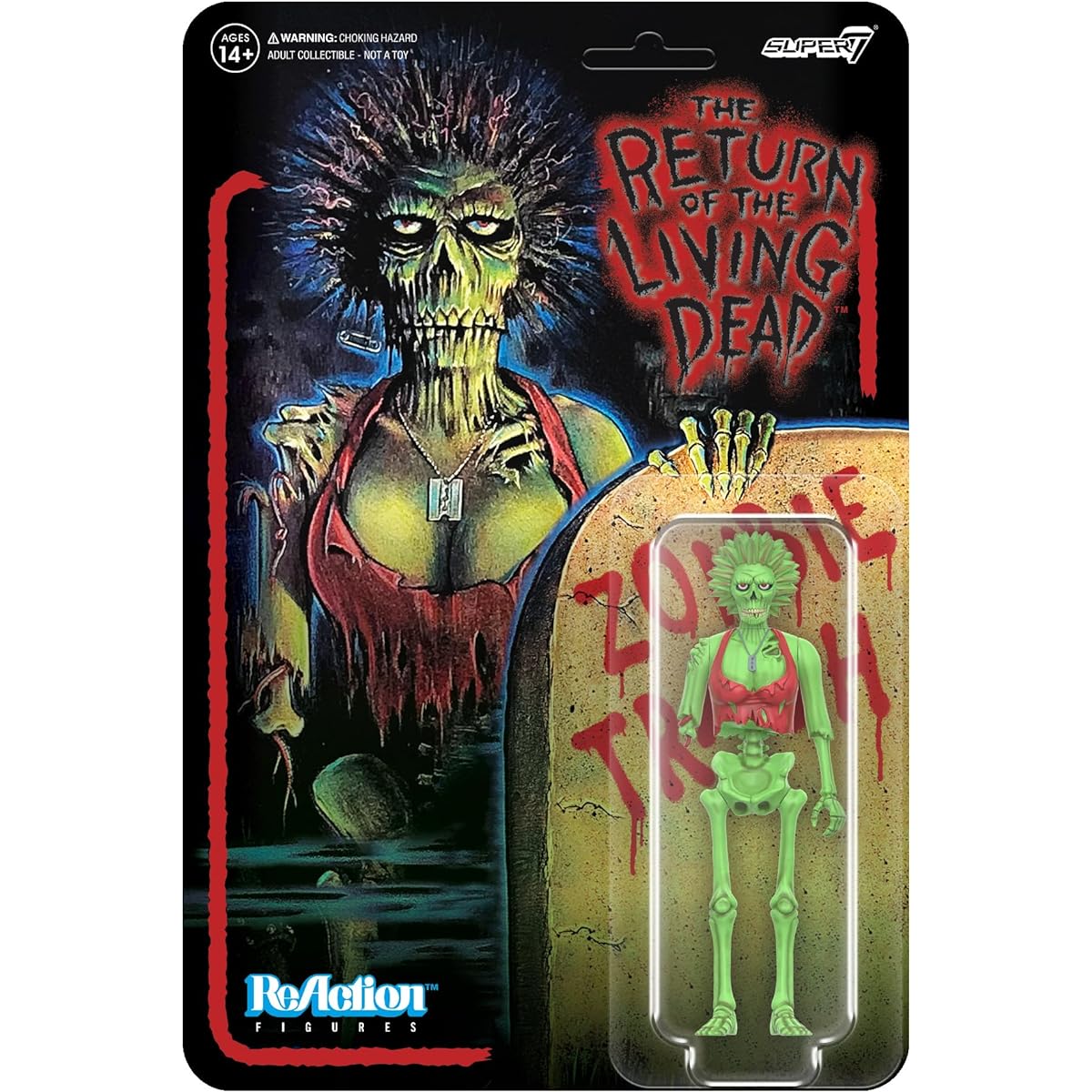 Super7 Return of The Living Dead Zombie Trash - 3.75" Return of the Living Dead Action Figure Classic Horror Collectibles Retro Toy