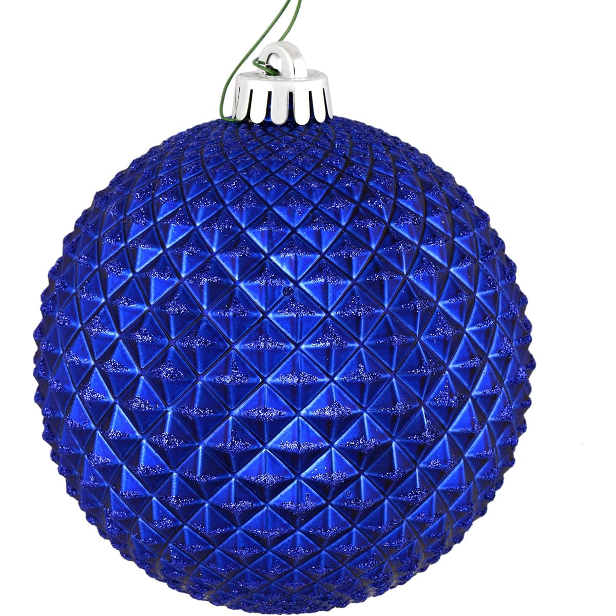 Vickerman 2.75" Cobalt Blue Durian Glitter Ball Ornaments - 12 ornaments per pack.
