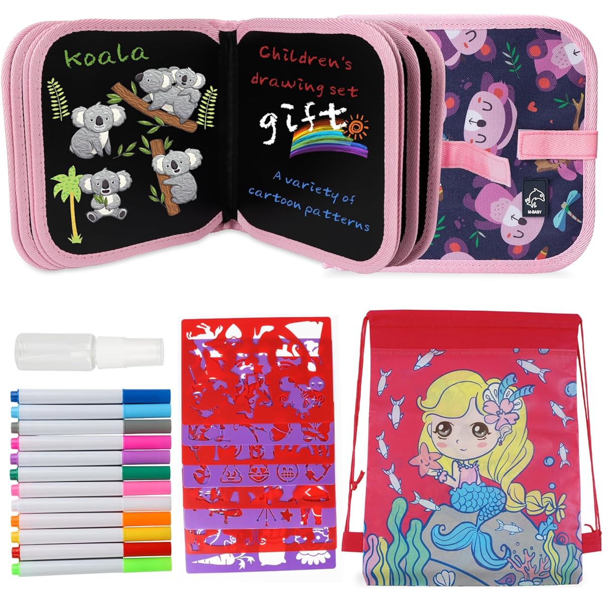 Erasable Doodle Book Set for Children (Koala)