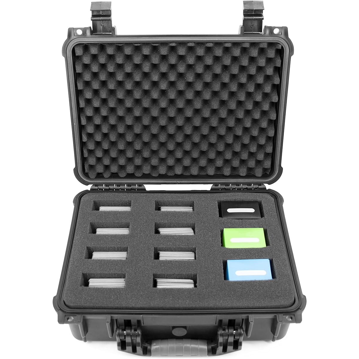 CASEMATIX 16" Waterproof Trading Card Case for 1500 Cards Hard Shell Trading Card Box with Customizable Foam Interior Compatible with Magic The Gathering, Cards for Humanity, and Other TCGs