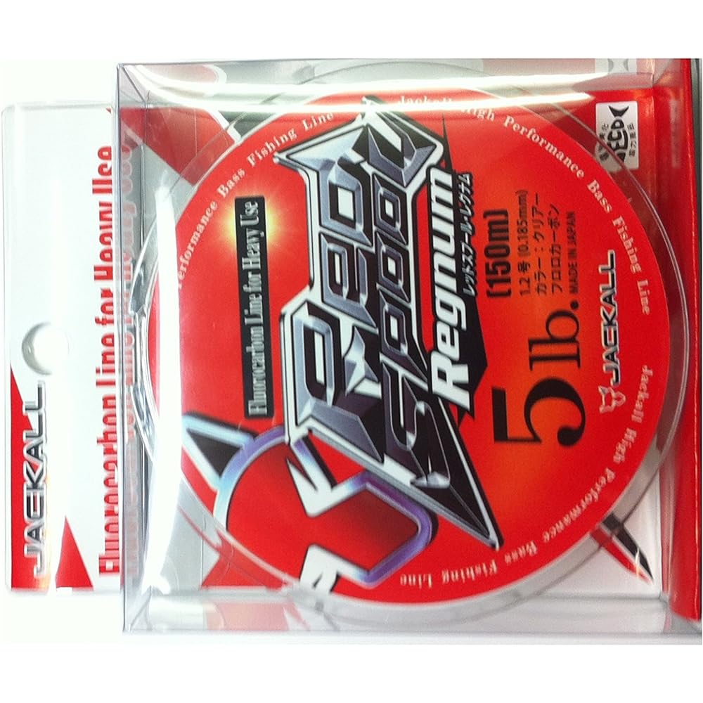 JACKALL Fluorocarbon Line Red Spool Regnum 150m