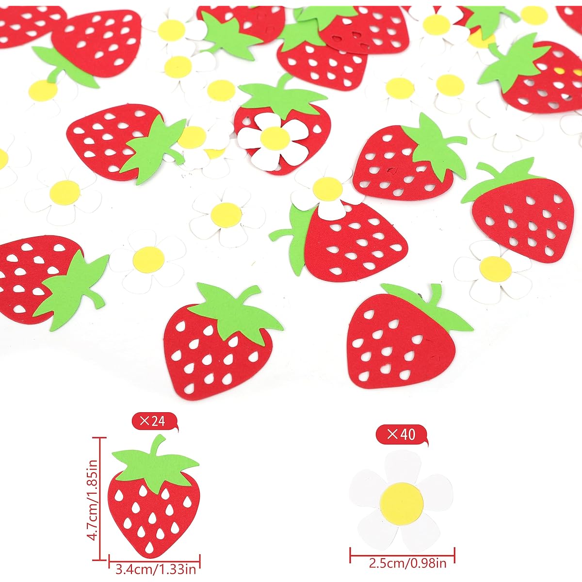 Strawberry Confetti Birthday Decorations - Strawberry 1st Birthday Decorations Berry First Birthday Sweet One Confetti Daisy Confetti Strawberry Confetti