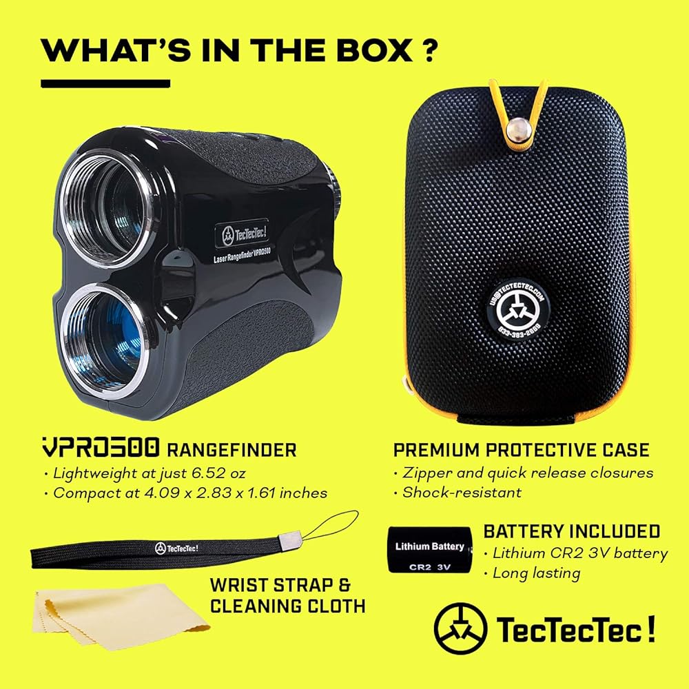[tectectec] Golf Laser Distance Meter Distance Measuring Instrument VPRO500 Height Difference 2 Year Warranty