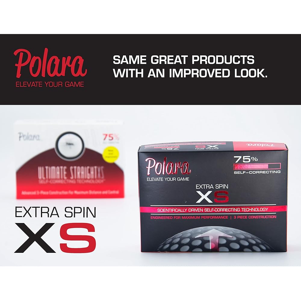 POLARA Golf Ball XDS 3 Piece ULTIMATE STRAIGHT EXTRA SPIN