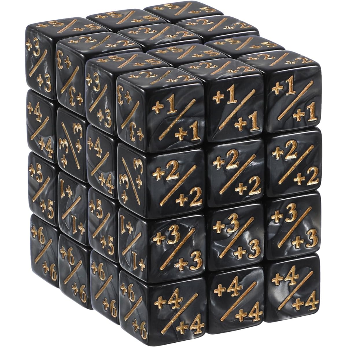 Gadpiparty 48pcs The Gathering Token Dice Counter D6 Dice Cube Loyalty Dice Gathering CCG MTG Card Game Accessories