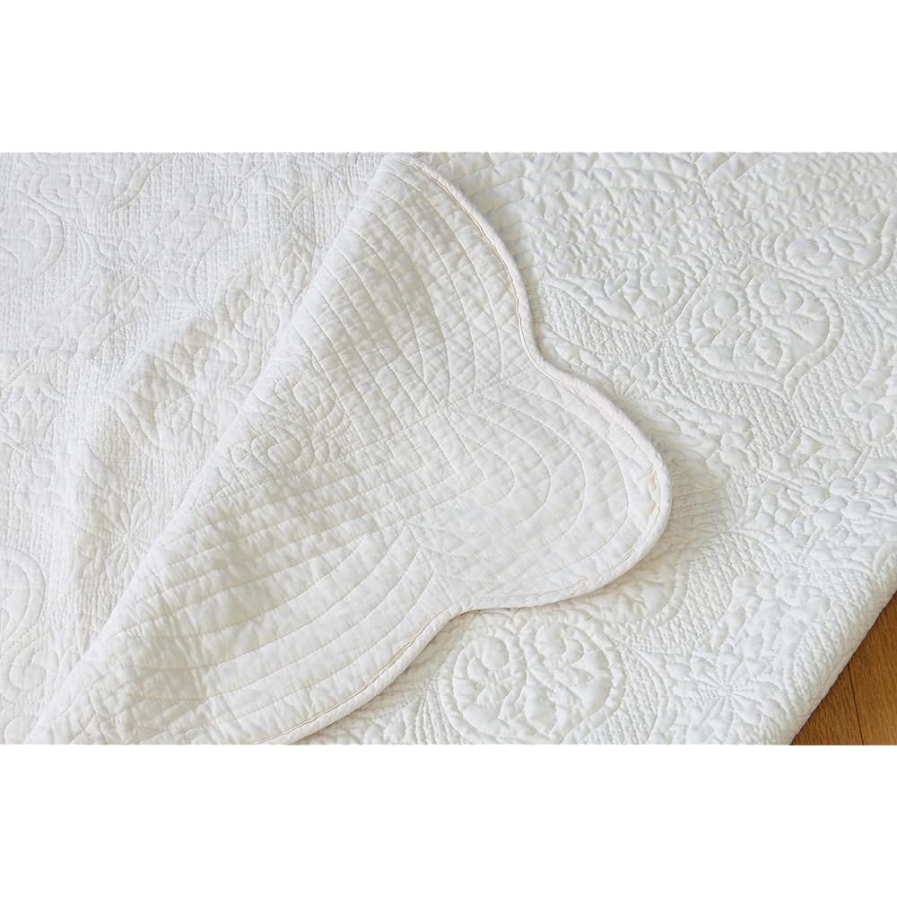 100% cotton washable quilt multi-cover MINT (Ivory, 190X240)