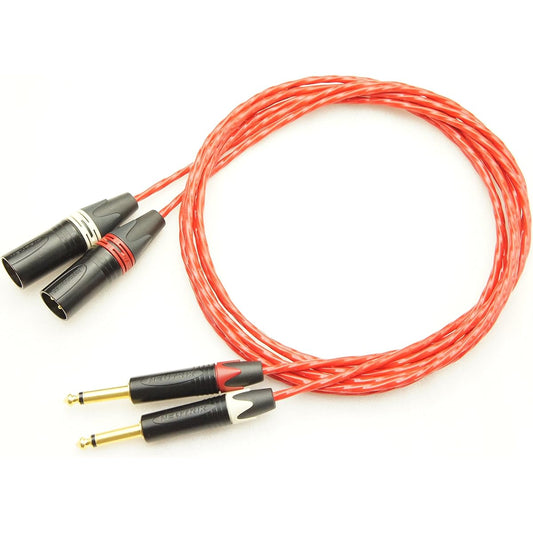 BELDEN 88770 Professional XLR (male) to TS (mono phone) 2-pair conversion cable (2.5m)