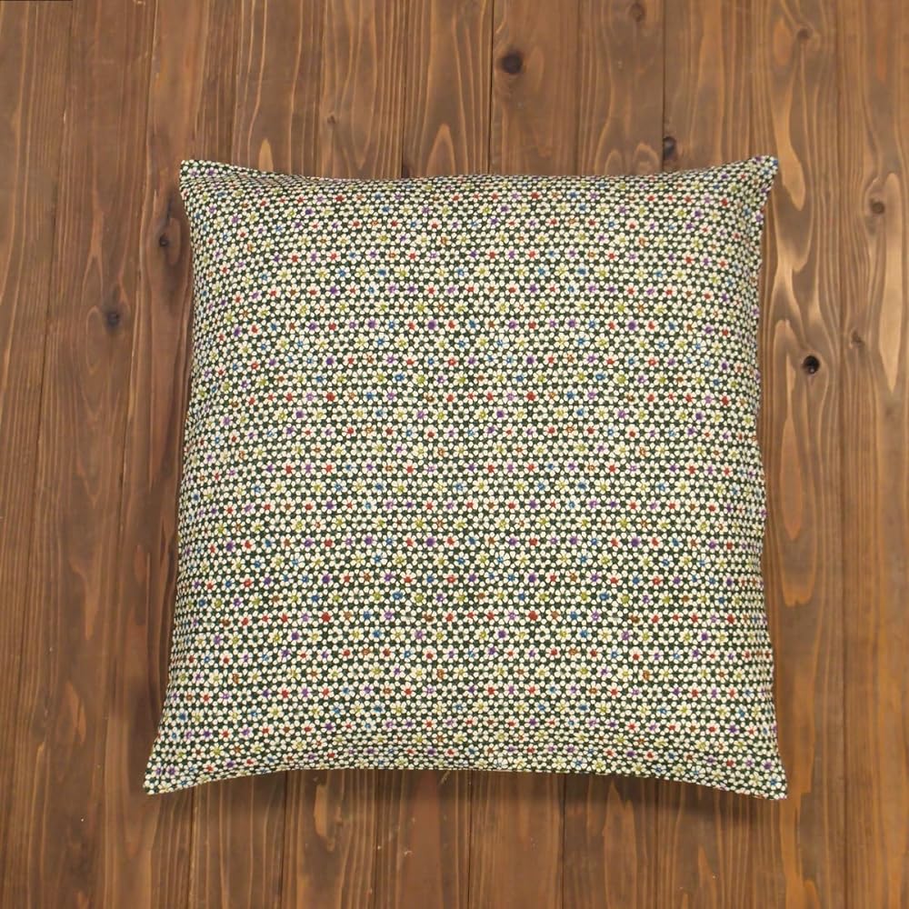 Zabuton Cover 59 63 Eight Edges 59 x 63cm Set of 5 Made in Japan 100% Cotton Crepe Pattern Green