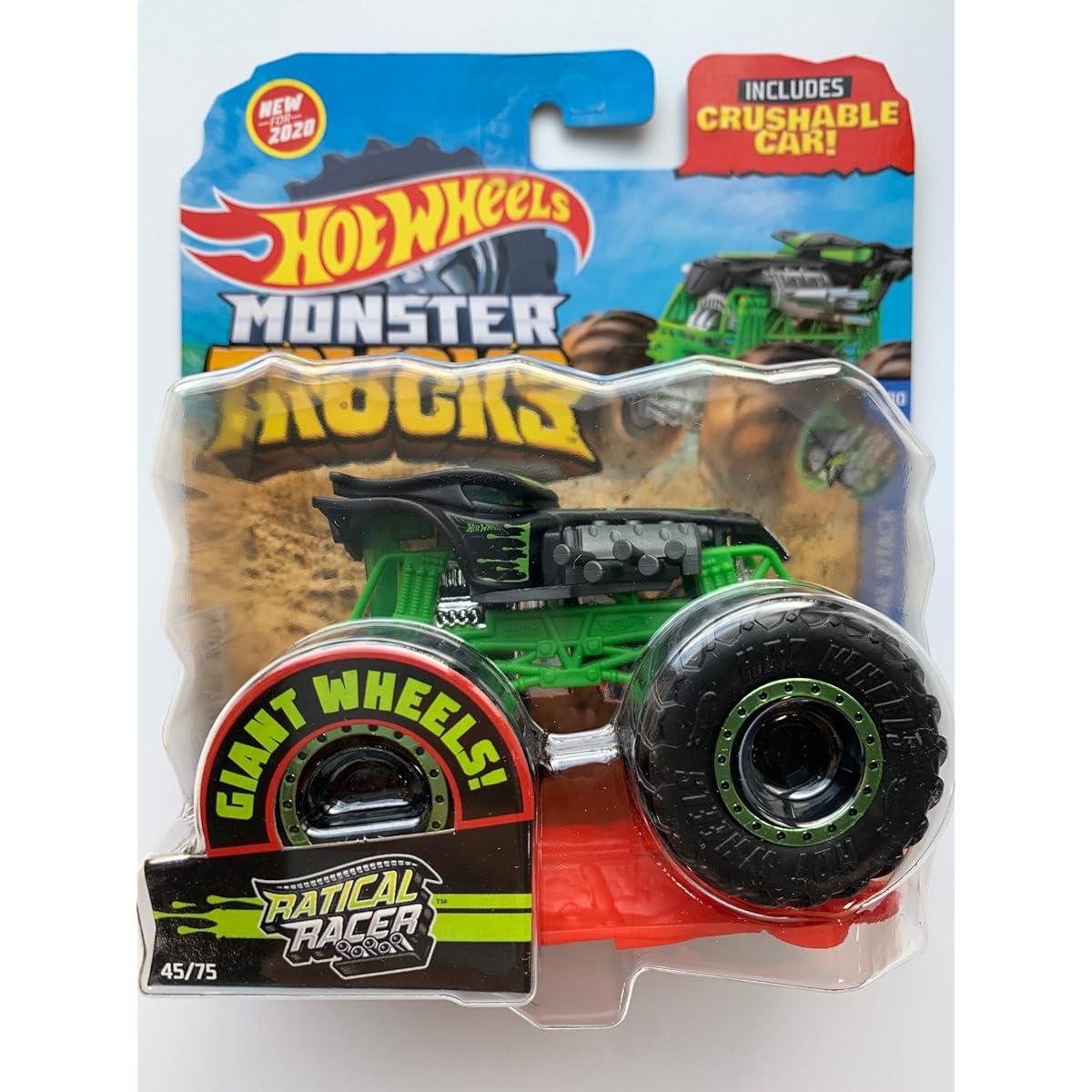 HW 2020 Monster Truck Ratical Racer with Crushable Car