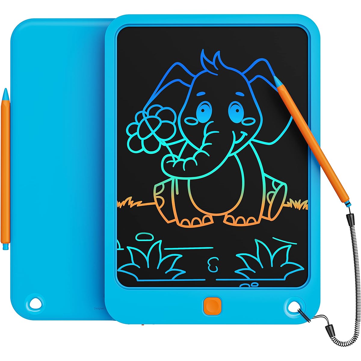 Toys for Girls Boys, Colorful Doodle Board Drawing Tablet, Memo Board, Drawing Pads with Lanyard, Travel Educational Toys Gifts for Boys Girls Age 3 4 5 6 7 8 9 Years (Blue)