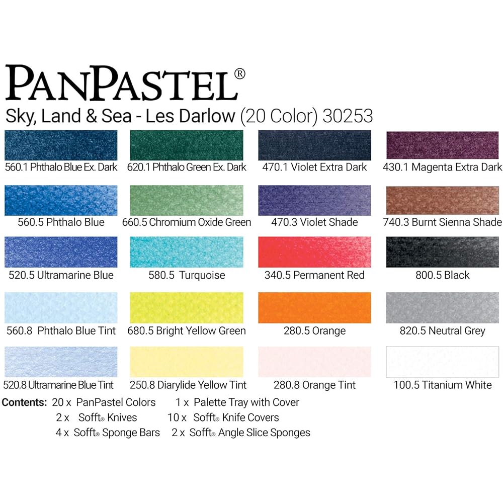 PanPastel 30253 Les Darlow Landscape Painting Kit 20 Color Set 318457