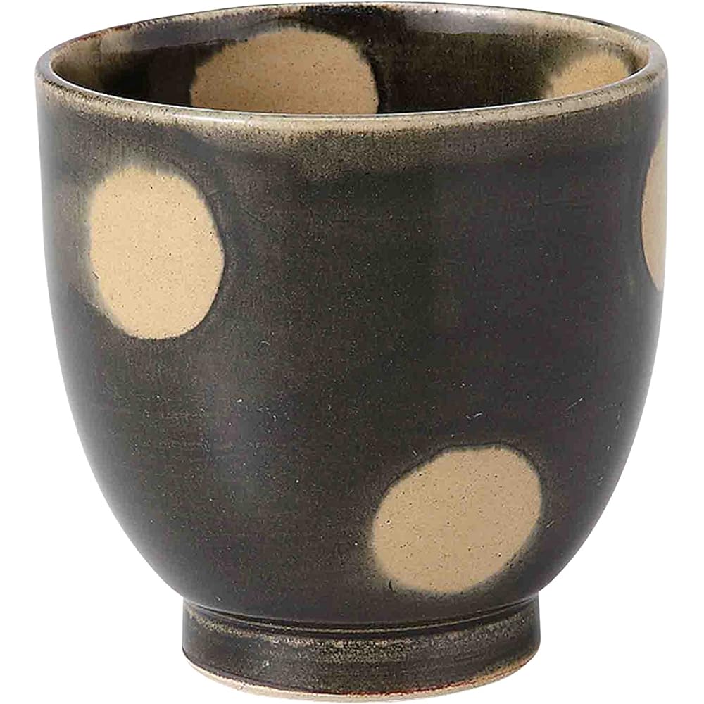 Hasami ware clay pot, green glaze, polka dot pattern, No. 5 (with super stainless steel tea strainer) 73614