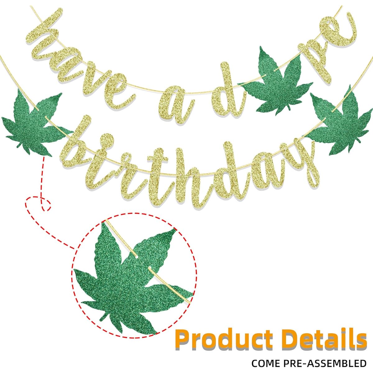 Have a Dope Birthday Banner, Dope Birthday Decorations Supplies, Pot Weed Leaf Theme, Birthday, 420th Birthday, 21st Birthday, Marijuana Leaf, Glitter Flakes