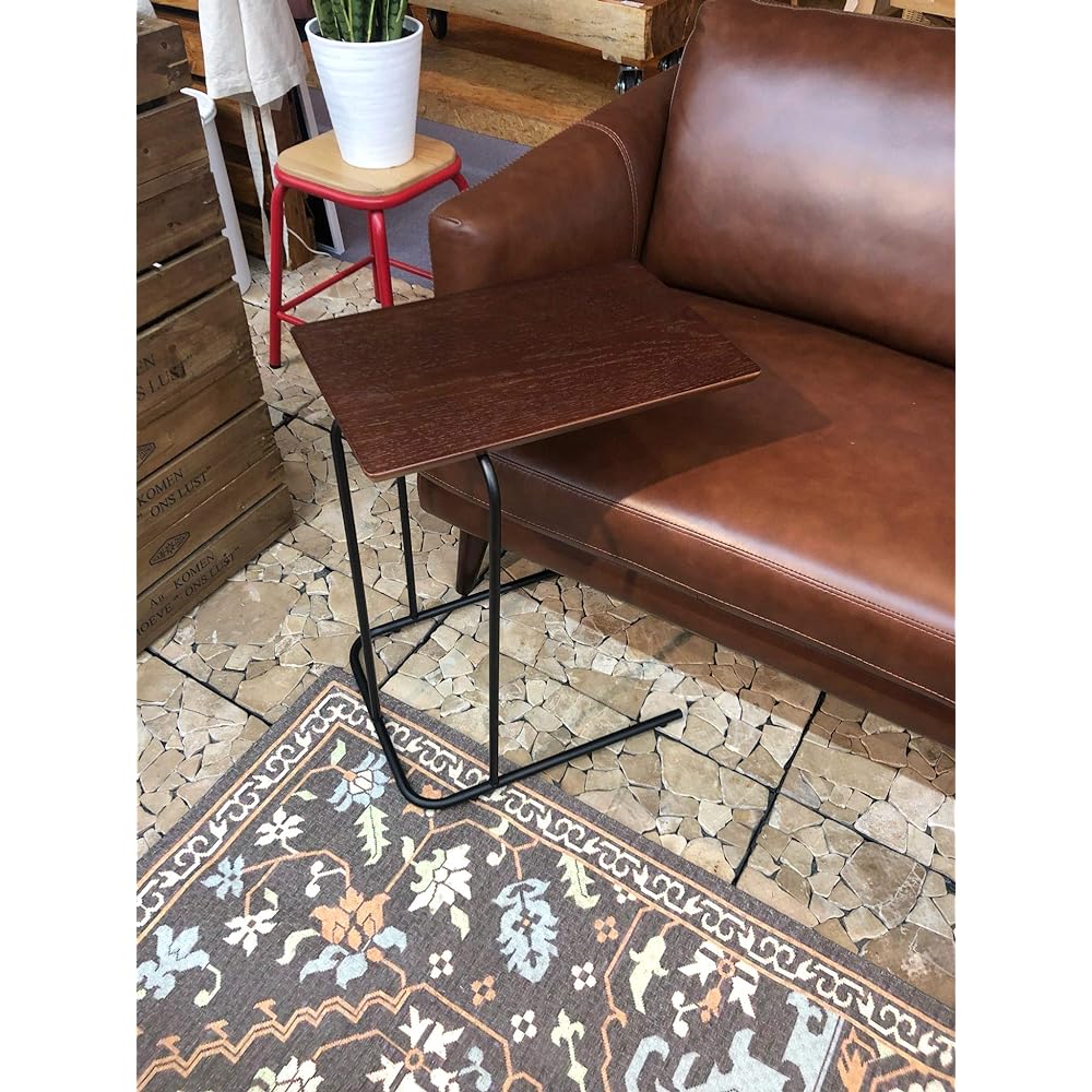 AZUMAYA Side Table Aaron (Dark Brown) Width 35 x Depth 47 x Height 60cm SGS-222DBR