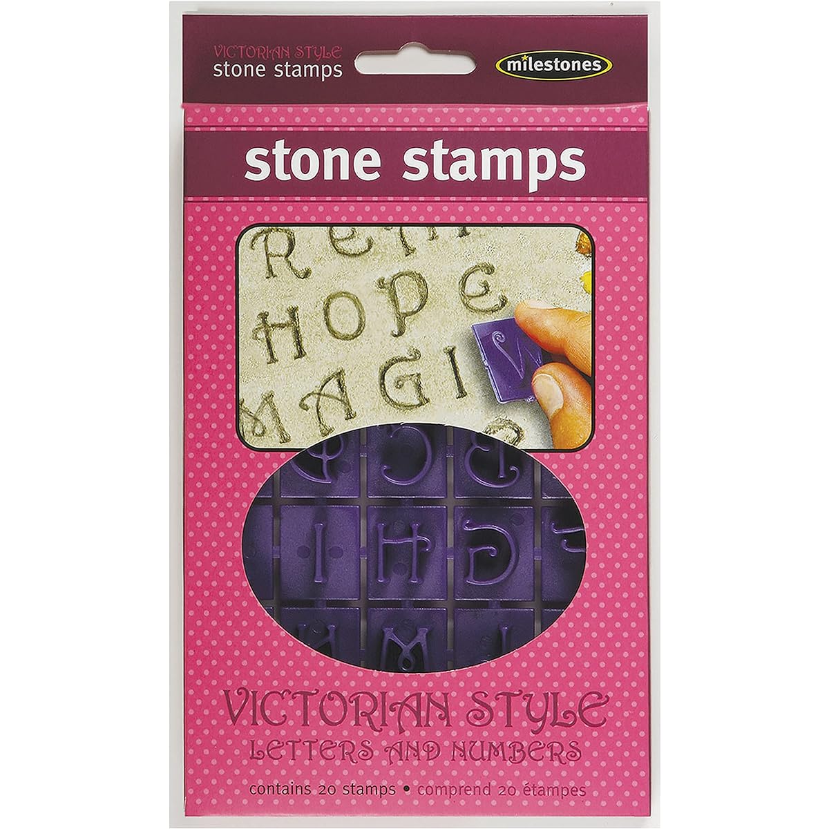 Milestones Stone Stamps Craft Stamps: Alphabet Victorian Style