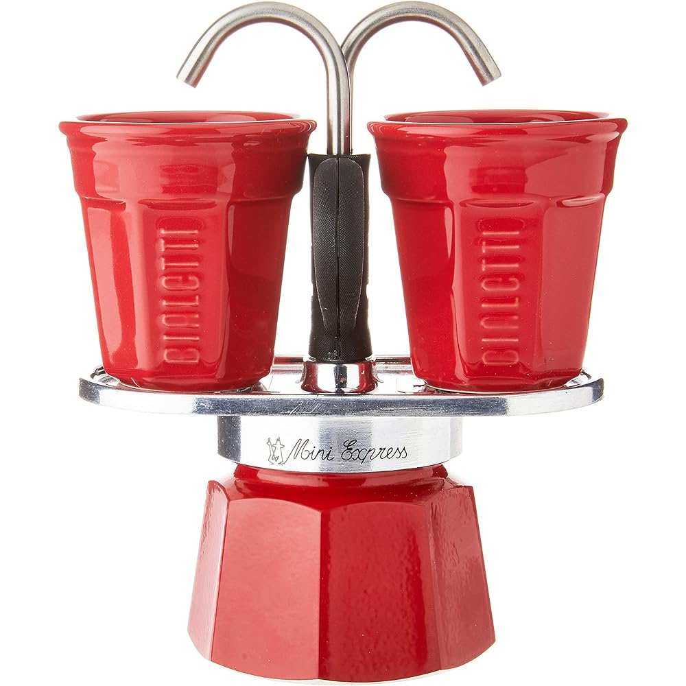 BIALETTI Bialetti Mini Express 2 Cup Direct Fire Type/Espresso Cup Included (Coffee Maker Espresso Maker Macchinetta)