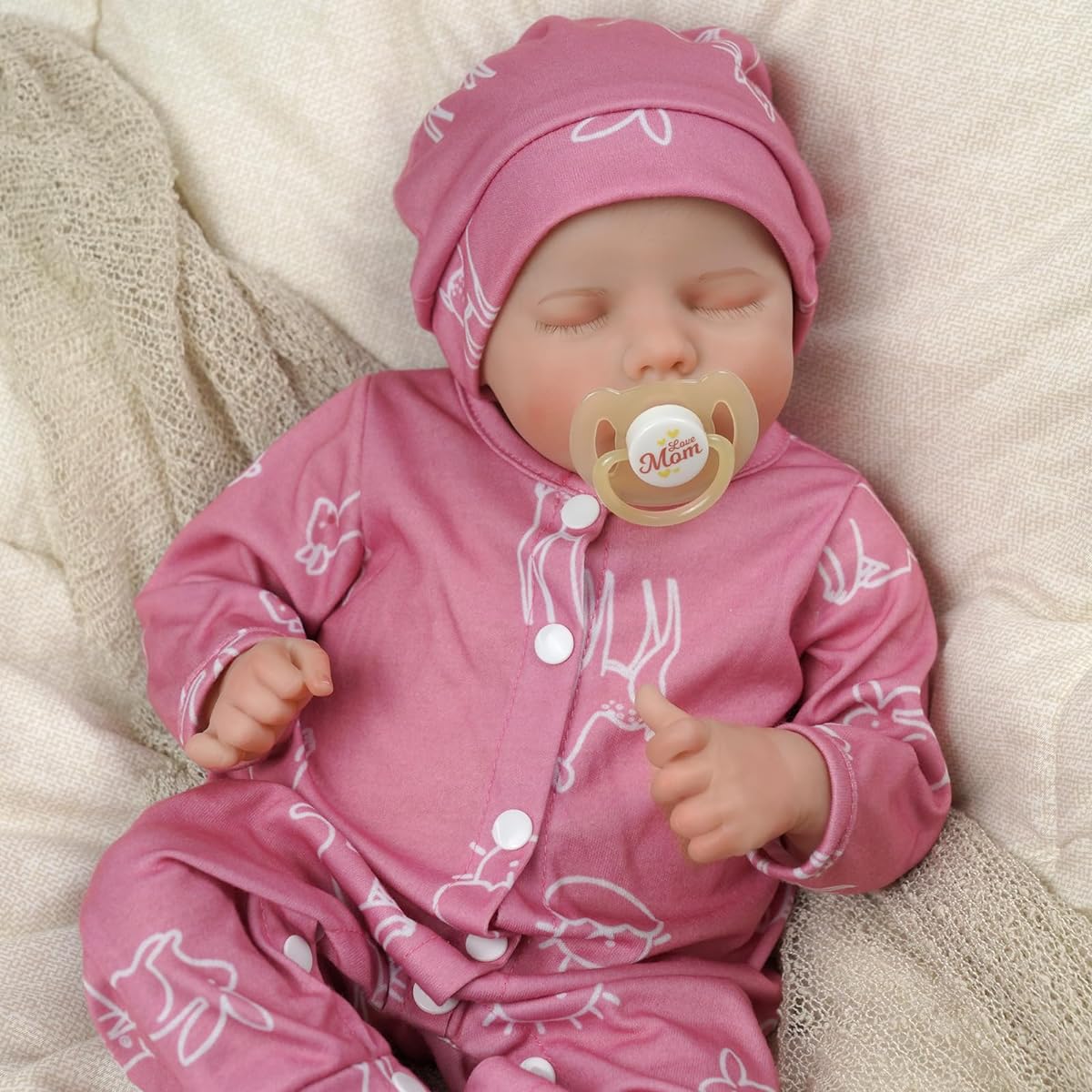 JIZHI Reborn Baby Doll 16 Inch Soft Body Realistic Newborn Doll with Clothes