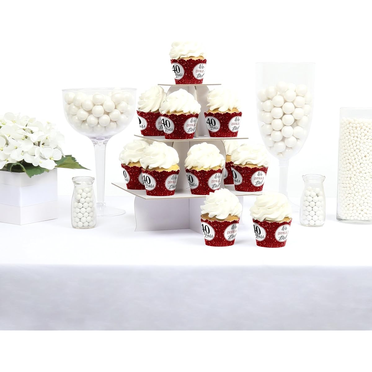 We Still Do - 40th Wedding Anniversary Party Cupcake Wrappers - (Set of 12)