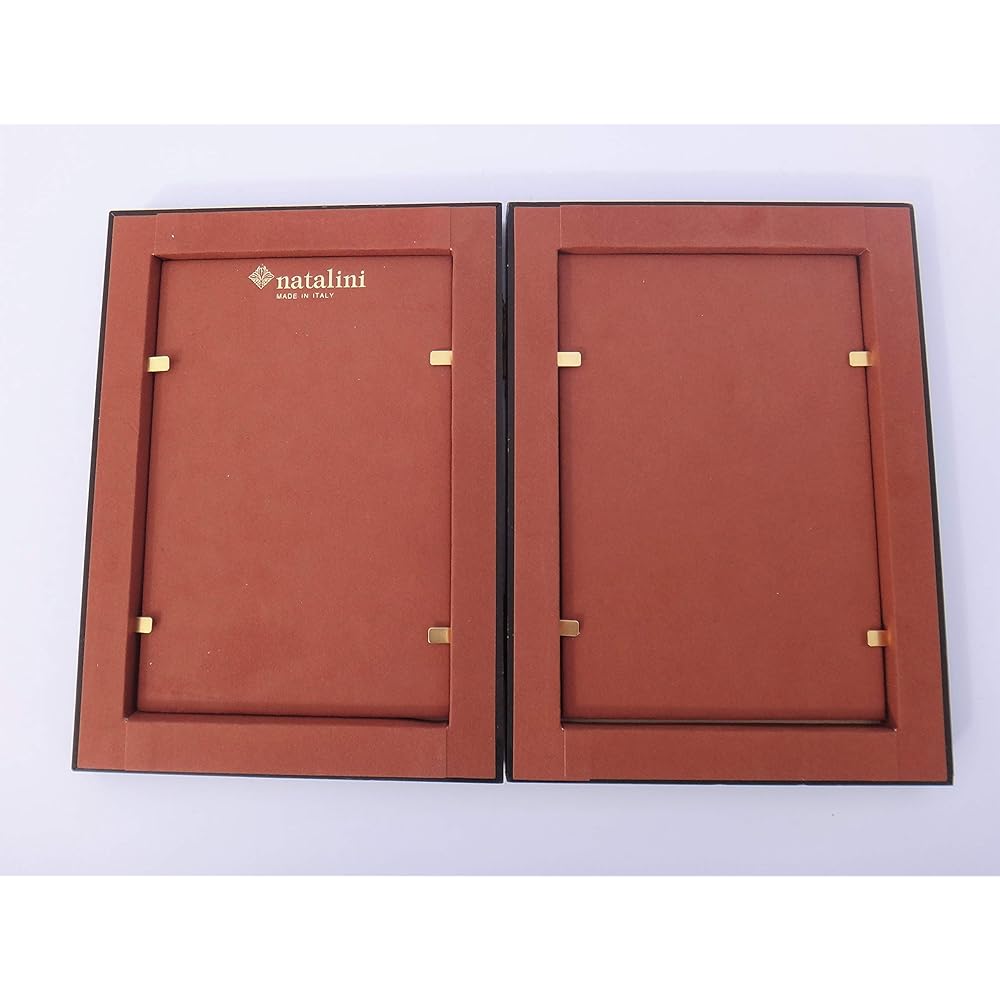 natalini Photo Frame Shell Wooden Photo Frame 2 Sides Made in Italy 10 x 15cm Postcard Size x 2 Folding Q-H-20 White Small